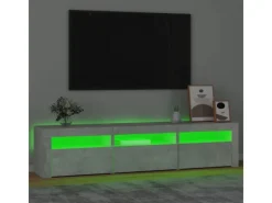 vidaXL TV-Schrank mit LED-Leuchten Betongrau 180x35x40 cm 1
