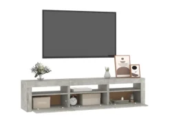 vidaXL TV-Schrank mit LED-Leuchten Betongrau 180x35x40 cm 1