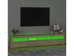 vidaXL TV-Schrank mit LED-Leuchten Sonoma-Eiche 210x35x40 cm