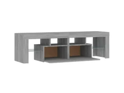 vidaXL TV-Schrank mit LED-Leuchten Grau Sonoma 140x36,5x40 cm Modell 1