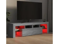 vidaXL TV-Schrank mit LED-Leuchten Grau Sonoma 140x36,5x40 cm Modell 1