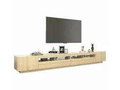 vidaXL TV-Schrank mit LED-Leuchten Sonoma-Eiche 300x35x40 cm