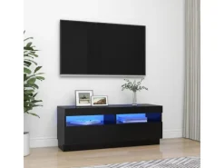 Hot vidaXL TV-Schrank mit LED-Leuchten Schwarz 100x35x40 cm