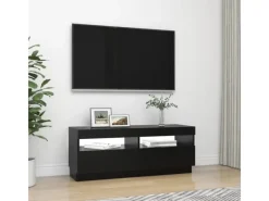 Hot vidaXL TV-Schrank mit LED-Leuchten Schwarz 100x35x40 cm