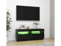 Hot vidaXL TV-Schrank mit LED-Leuchten Schwarz 100x35x40 cm