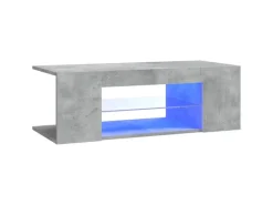 vidaXL TV-Schrank mit LED-Leuchten Betongrau 90x39x30 cm