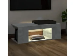 vidaXL TV-Schrank mit LED-Leuchten Betongrau 90x39x30 cm