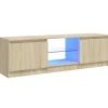 Clearance vidaXL TV-Schrank mit LED-Leuchten Sonoma-Eiche 120x30x35,5 cm