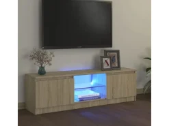 Clearance vidaXL TV-Schrank mit LED-Leuchten Sonoma-Eiche 120x30x35,5 cm