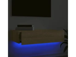 Hot vidaXL TV-Schrank mit LED-Leuchten Sonoma-Eiche 60x35x15,5 cm