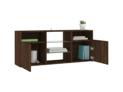 vidaXL TV-Schrank mit LED-Leuchten Braun Eichen-Optik 120x30x50 cm