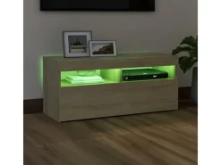 Online vidaXL TV-Schrank mit LED-Leuchten Sonoma-Eiche 90x35x40 cm