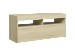 Online vidaXL TV-Schrank mit LED-Leuchten Sonoma-Eiche 90x35x40 cm