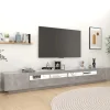 Sale vidaXL TV-Schrank mit LED-Leuchten Betongrau 300x35x40 cm