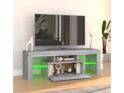 vidaXL TV-Schrank mit LED-Leuchten Grau Sonoma 120x35x40 cm Modell 3