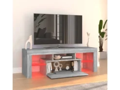 vidaXL TV-Schrank mit LED-Leuchten Grau Sonoma 120x35x40 cm Modell 3