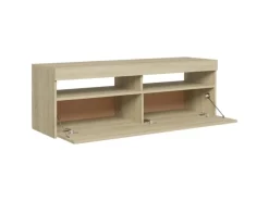 Best vidaXL TV-Schrank mit LED-Leuchten Sonoma-Eiche 120x35x40 cm Modell 4