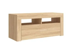 vidaXL TV-Schrank mit LED-Leuchten Sonoma-Eiche 90x35x40 cm Modell 1