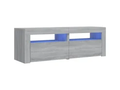 vidaXL TV-Schrank mit LED-Leuchten Grau Sonoma 120x35x40 cm Modell 1