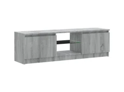 vidaXL TV-Schrank mit LED-Leuchten Grau Sonoma 120x30x35,5 cm