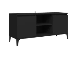 vidaXL TV-Schrank mit Metallbeinen Schwarz 103,5x35x50 cm