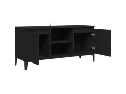 vidaXL TV-Schrank mit Metallbeinen Schwarz 103,5x35x50 cm