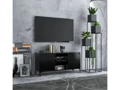 vidaXL TV-Schrank mit Metallbeinen Schwarz 103,5x35x50 cm