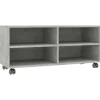 vidaXL TV-Schrank mit Rollen Betongrau 90x35x35 cm Holzwerkstoff