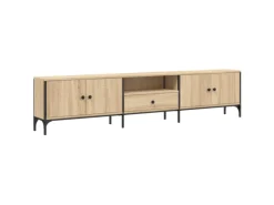 vidaXL TV-Schrank mit Schublade Sonoma-Eiche 200x25x44cm Holzwerkstoff