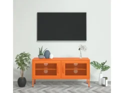 vidaXL TV-Schrank Orange 105x35x50 cm Stahl