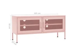 Hot vidaXL TV-Schrank Rosa 105x35x50 cm Stahl