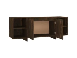 vidaXL TV-Schrank Räuchereiche 130x35x50 cm Holzwerkstoff