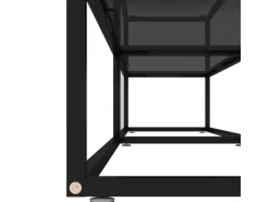 Outlet vidaXL TV-Schrank Schwarz 200x40x40,5 cm Hartglas