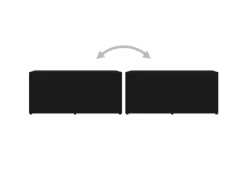 vidaXL TV-Schrank Schwarz 80x34x36 cm Holzwerkstoff