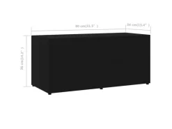 vidaXL TV-Schrank Schwarz 80x34x36 cm Holzwerkstoff