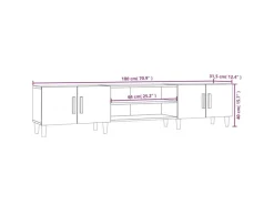 vidaXL TV-Schrank Schwarz 180x31,5x40 cm Holzwerkstoff Modell 1
