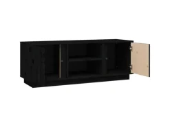 Online vidaXL TV-Schrank Schwarz 110x35x40,5 cm Massivholz Kiefür Modell 1