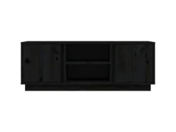 Online vidaXL TV-Schrank Schwarz 110x35x40,5 cm Massivholz Kiefür Modell 1