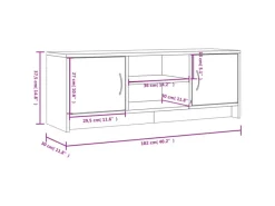 Sale vidaXL TV-Schrank Schwarz 102x30x37,5 cm Holzwerkstoff