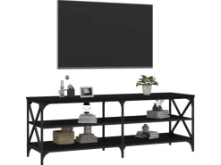 New vidaXL TV-Schrank Schwarz 140x40x50 cm Holzwerkstoff