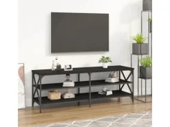 New vidaXL TV-Schrank Schwarz 140x40x50 cm Holzwerkstoff