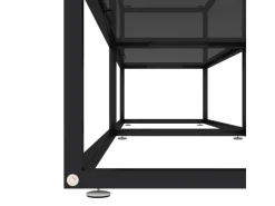 vidaXL TV-Schrank Schwarz 180x40x40,5 cm Hartglas