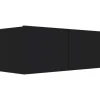 vidaXL TV-Schrank Schwarz 80x30x30 cm Holzwerkstoff