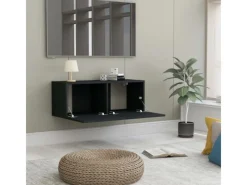 vidaXL TV-Schrank Schwarz 80x30x30 cm Holzwerkstoff