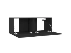 vidaXL TV-Schrank Schwarz 80x30x30 cm Holzwerkstoff