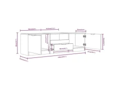 Hot vidaXL TV-Schrank Sonoma-Eiche 140x35x40 cm Holzwerkstoff
