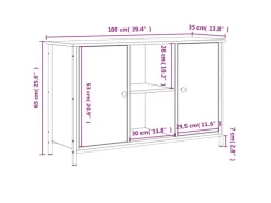 vidaXL TV-Schrank Sonoma-Eiche 100x35x65 cm Holzwerkstoff
