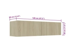 vidaXL TV-Schrank Sonoma-Eiche 120x30x30 cm Holzwerkstoff