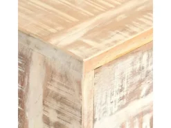 vidaXL TV-Schrank Weiß 140 × 30 × 45 cm Massivholz Akazie