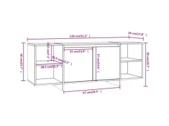 Hot vidaXL TV-Schrank Weiß 130x35x50 cm Holzwerkstoff